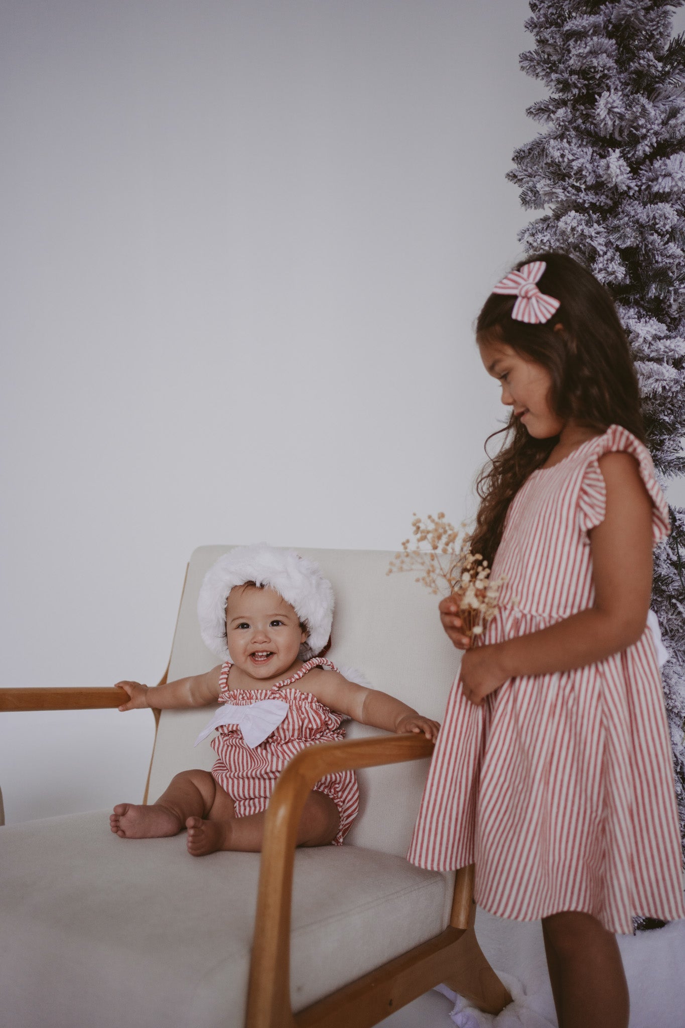 Kids Candy Stripe Dress - Red