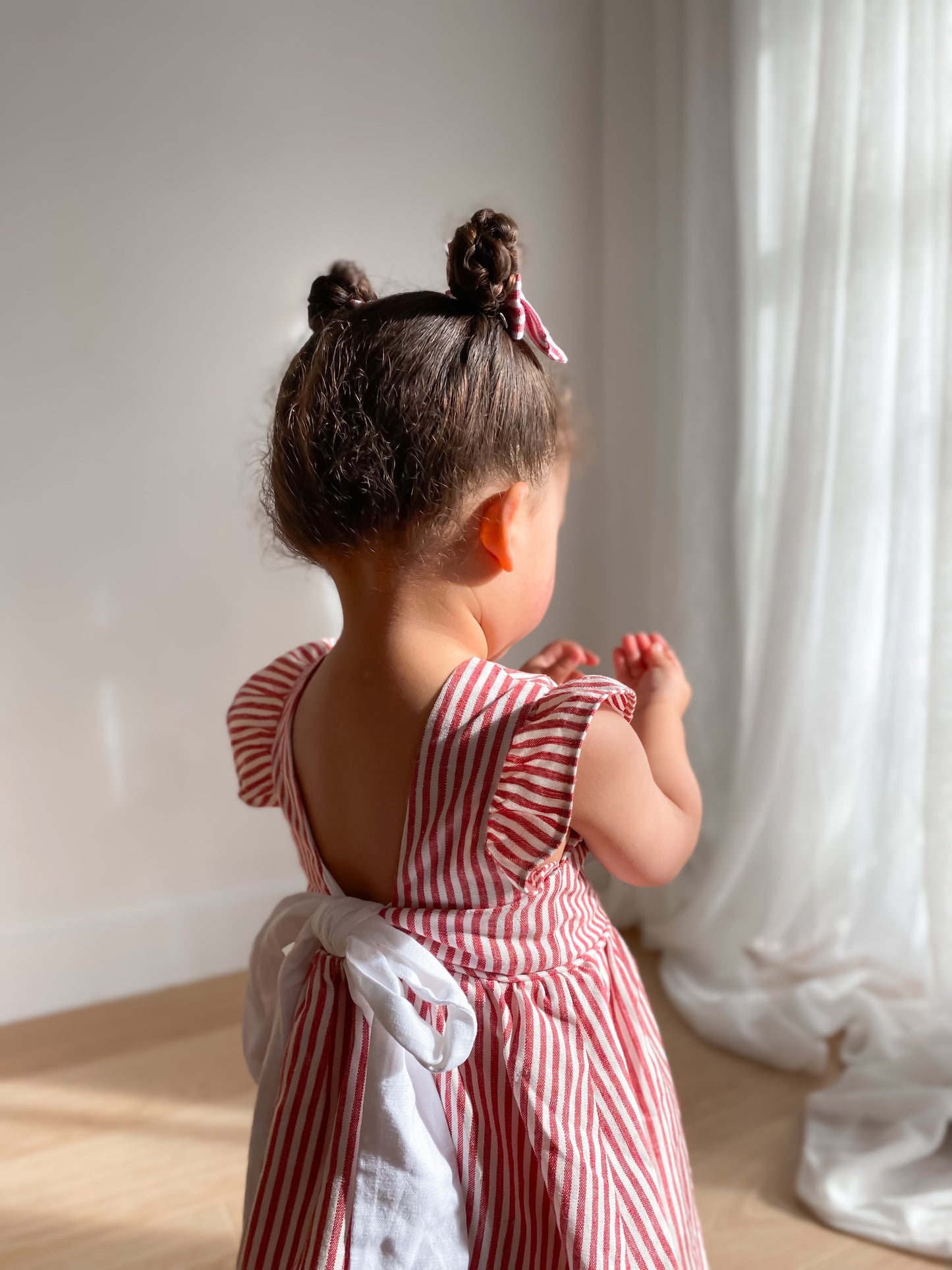 Kids Candy Stripe Dress - Red