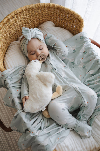 Long Sleeve Bamboo Growsuit - Puddle Duck