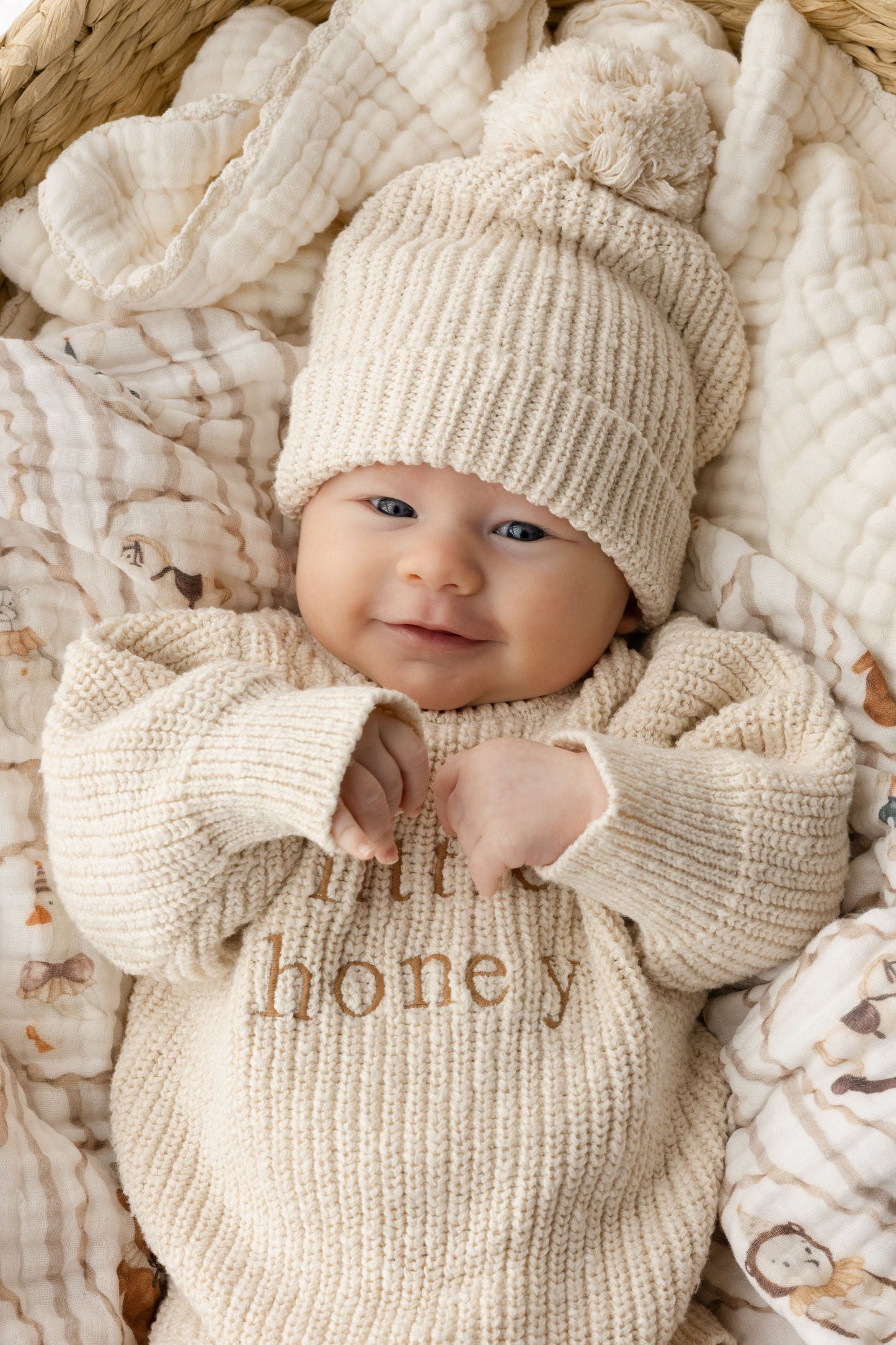 'Little Honey' Chunky Knit Romper - Honey