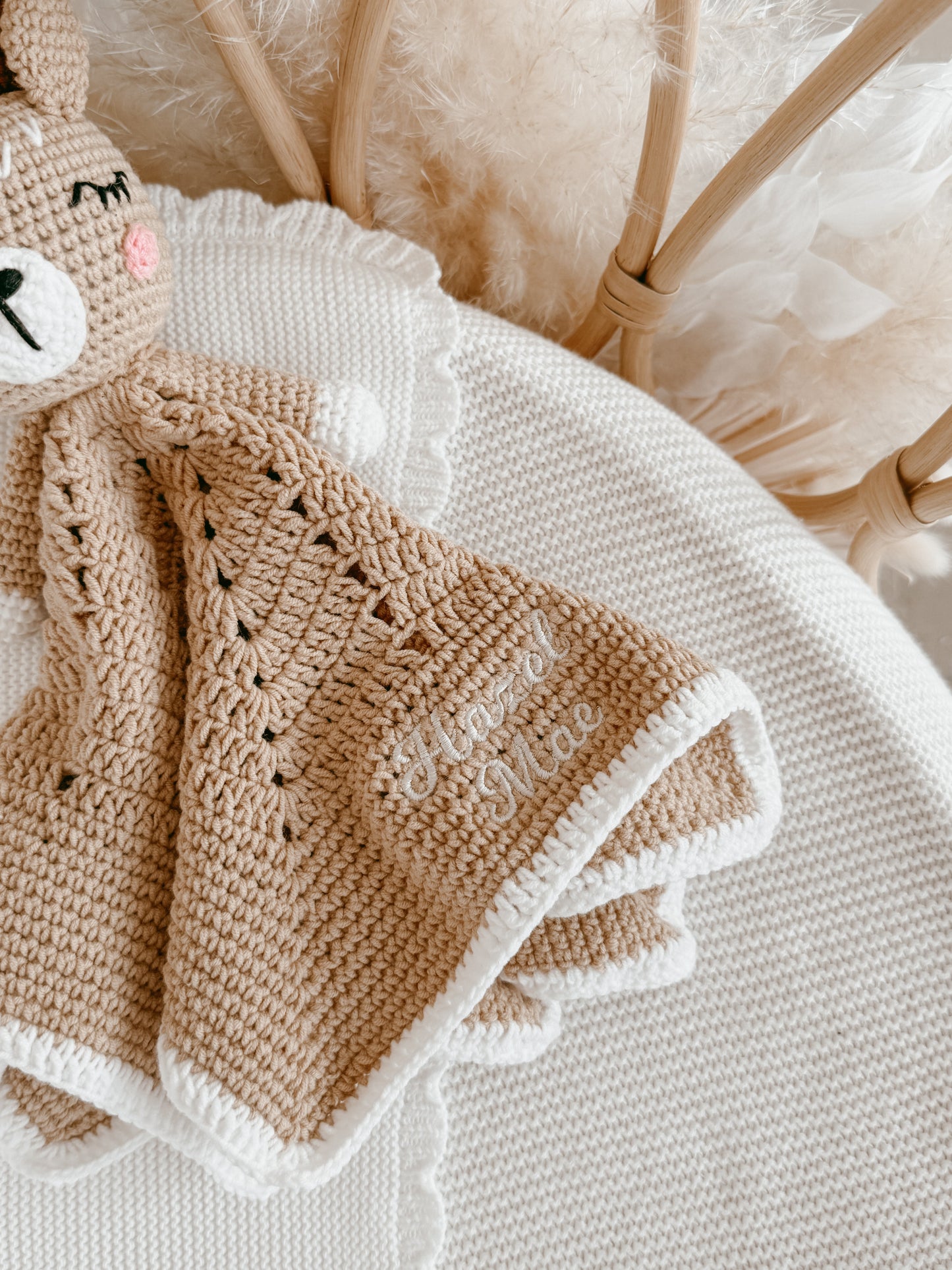 Fawn - Heirloom Crochet Lovey Comforter