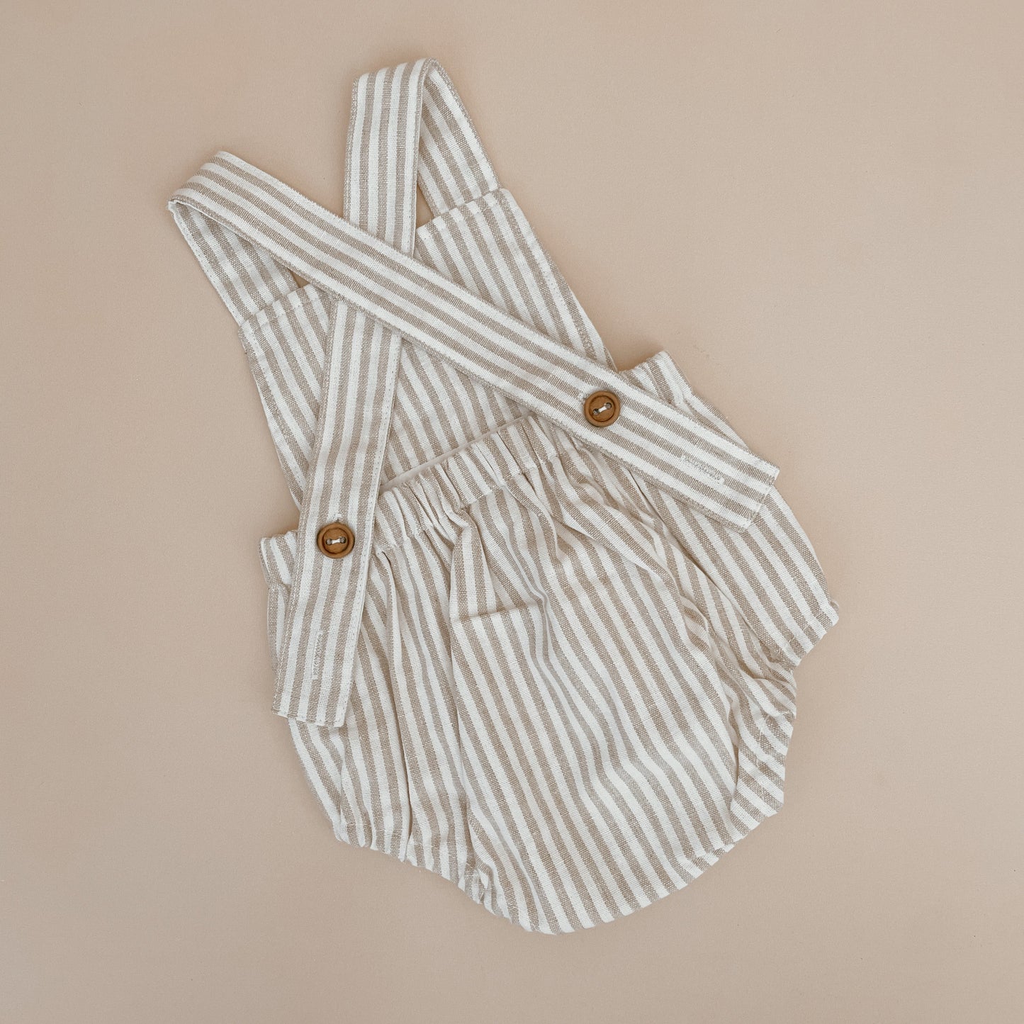 Sand Stripe Cross Back Romper