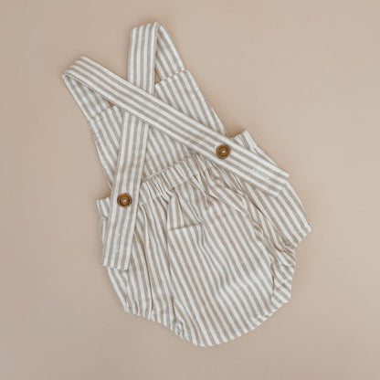 Sand Stripe Cross Back Romper