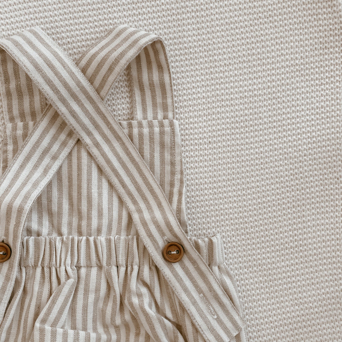 Sand Stripe Cross Back Romper