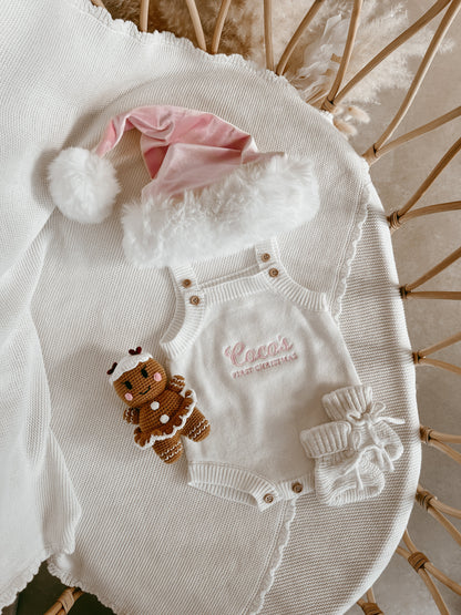 Velvet Santa Hat - Blush - Baby size only