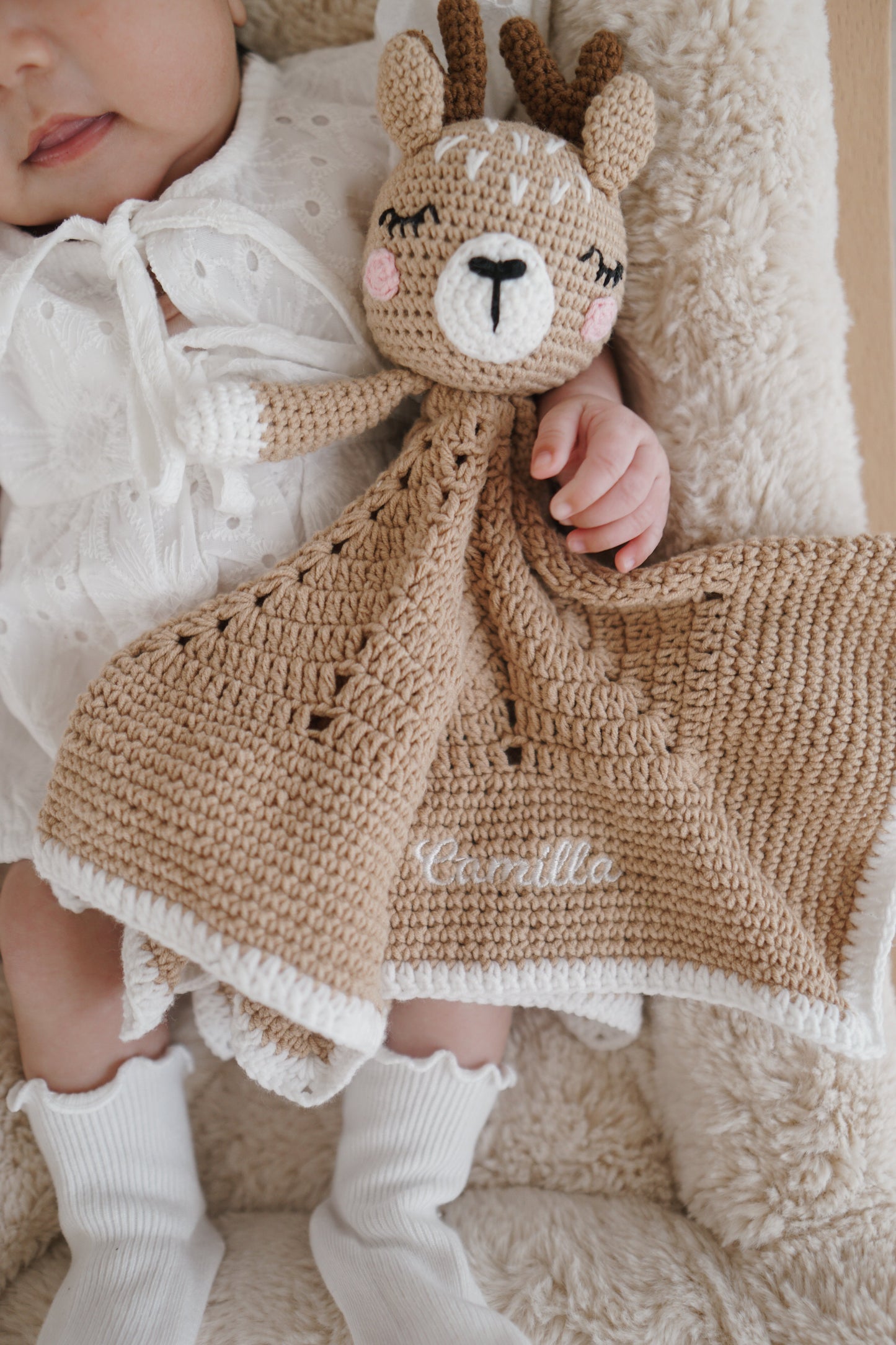 Fawn - Heirloom Crochet Lovey Comforter