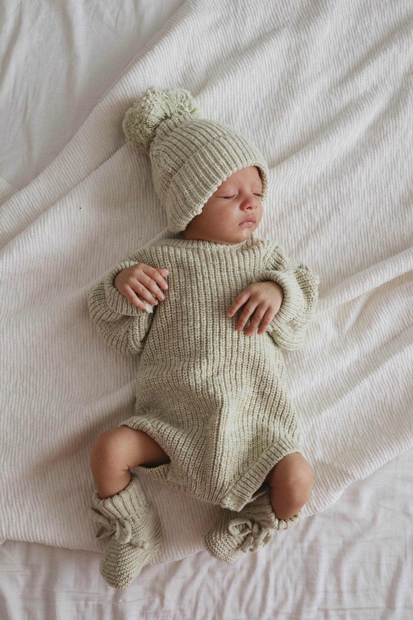 Chunky Knit Romper - Pear