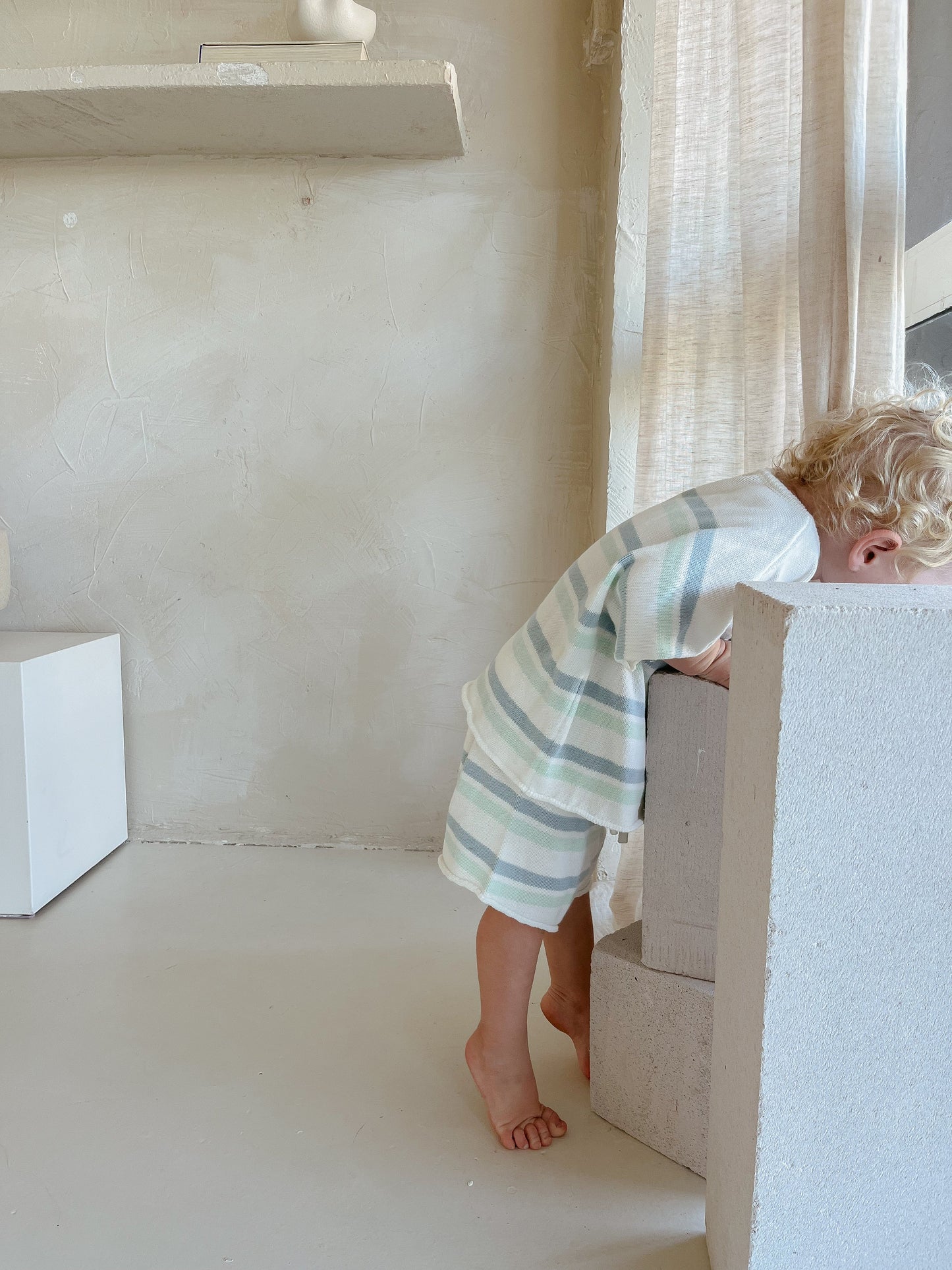 Mint Sherbet Knit Set - Short Sleeve