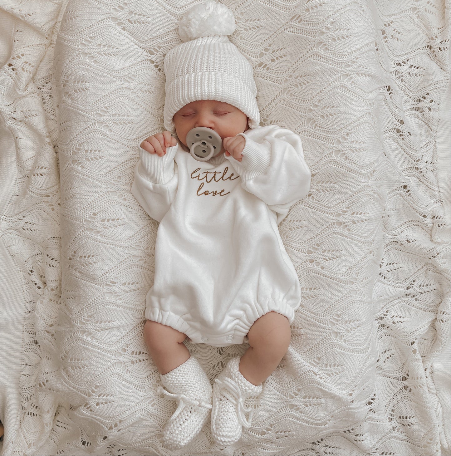 Milk 'Little Love' Long Sleeve Bubble Romper